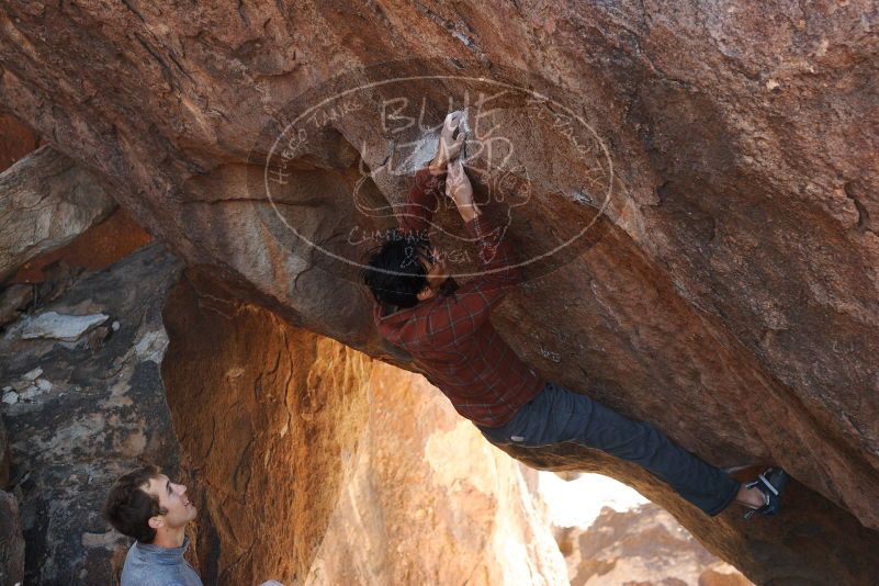 Bouldering in Hueco Tanks on 12/01/2018 with Blue Lizard Climbing and Yoga
Filename: SRM_20181201_1346360.jpg
Aperture: f/4.0
Shutter Speed: 1/800
Body: Canon EOS-1D Mark II
Lens: Canon EF 50mm f/1.8 II