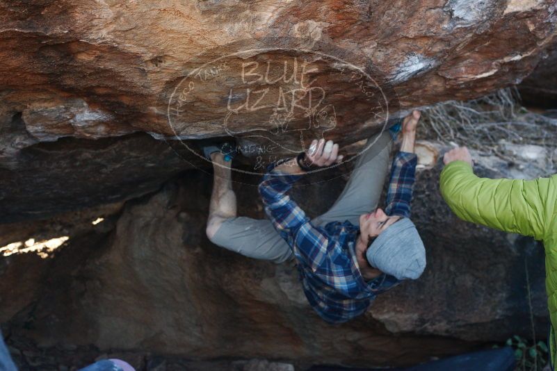 Bouldering in Hueco Tanks on 12/01/2018 with Blue Lizard Climbing and Yoga
Filename: SRM_20181201_1407060.jpg
Aperture: f/4.0
Shutter Speed: 1/400
Body: Canon EOS-1D Mark II
Lens: Canon EF 50mm f/1.8 II