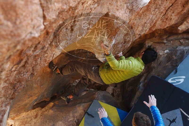 Bouldering in Hueco Tanks on 12/01/2018 with Blue Lizard Climbing and Yoga

Filename: SRM_20181201_1431580.jpg
Aperture: f/4.0
Shutter Speed: 1/250
Body: Canon EOS-1D Mark II
Lens: Canon EF 50mm f/1.8 II