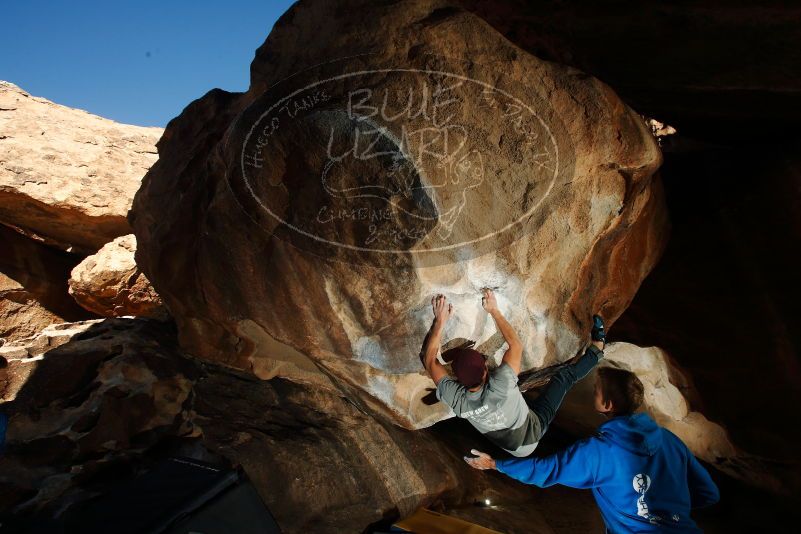 Bouldering in Hueco Tanks on 12/01/2018 with Blue Lizard Climbing and Yoga
Filename: SRM_20181201_1527540.jpg
Aperture: f/8.0
Shutter Speed: 1/250
Body: Canon EOS-1D Mark II
Lens: Canon EF 16-35mm f/2.8 L