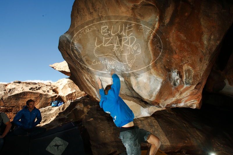 Bouldering in Hueco Tanks on 12/01/2018 with Blue Lizard Climbing and Yoga
Filename: SRM_20181201_1531320.jpg
Aperture: f/8.0
Shutter Speed: 1/250
Body: Canon EOS-1D Mark II
Lens: Canon EF 16-35mm f/2.8 L