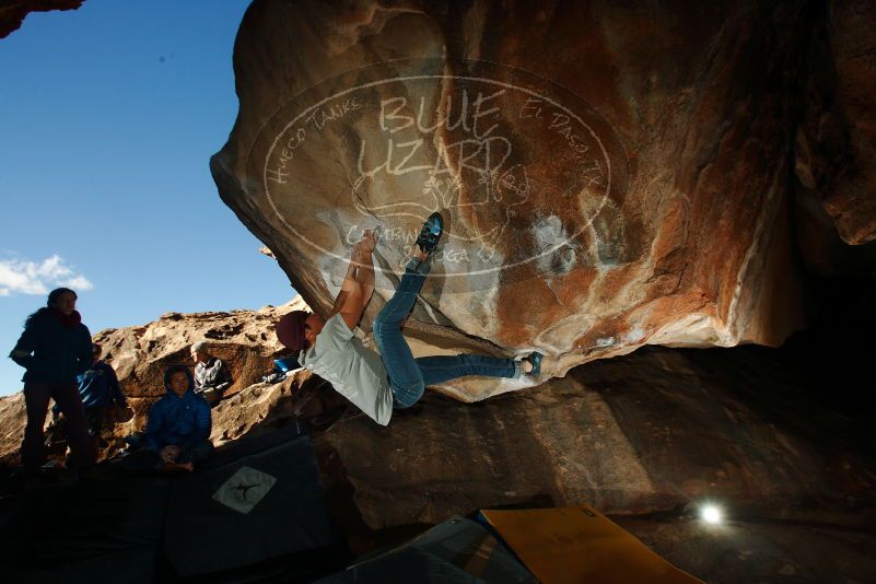 Bouldering in Hueco Tanks on 12/01/2018 with Blue Lizard Climbing and Yoga
Filename: SRM_20181201_1624450.jpg
Aperture: f/8.0
Shutter Speed: 1/250
Body: Canon EOS-1D Mark II
Lens: Canon EF 16-35mm f/2.8 L