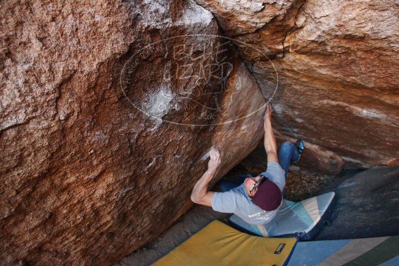 Bouldering in Hueco Tanks on 12/01/2018 with Blue Lizard Climbing and Yoga

Filename: SRM_20181201_1649330.jpg
Aperture: f/4.0
Shutter Speed: 1/250
Body: Canon EOS-1D Mark II
Lens: Canon EF 16-35mm f/2.8 L