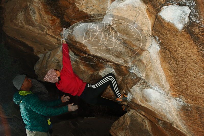 Bouldering in Hueco Tanks on 12/02/2018 with Blue Lizard Climbing and Yoga

Filename: SRM_20181202_1641110.jpg
Aperture: f/7.1
Shutter Speed: 1/250
Body: Canon EOS-1D Mark II
Lens: Canon EF 16-35mm f/2.8 L