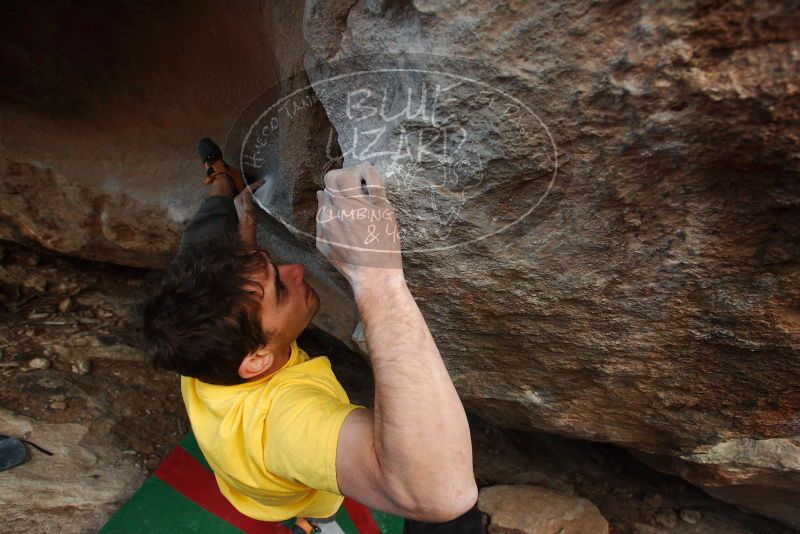 Bouldering in Hueco Tanks on 12/02/2018 with Blue Lizard Climbing and Yoga
Filename: SRM_20181202_1741040.jpg
Aperture: f/4.5
Shutter Speed: 1/200
Body: Canon EOS-1D Mark II
Lens: Canon EF 16-35mm f/2.8 L