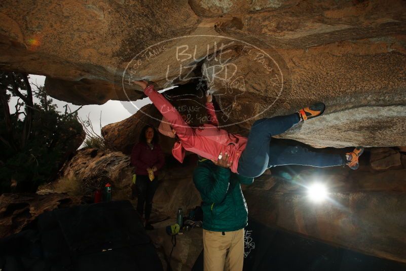 Bouldering in Hueco Tanks on 12/08/2018 with Blue Lizard Climbing and Yoga

Filename: SRM_20181208_1324110.jpg
Aperture: f/8.0
Shutter Speed: 1/200
Body: Canon EOS-1D Mark II
Lens: Canon EF 16-35mm f/2.8 L