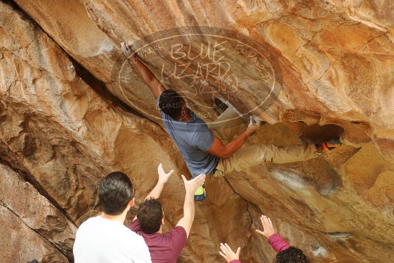 Bouldering in Hueco Tanks on 12/08/2018 with Blue Lizard Climbing and Yoga
Filename: SRM_20181208_1452140.jpg
Aperture: f/5.0
Shutter Speed: 1/250
Body: Canon EOS-1D Mark II
Lens: Canon EF 50mm f/1.8 II
