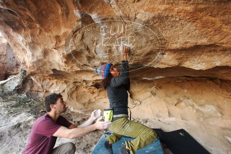 Bouldering in Hueco Tanks on 12/08/2018 with Blue Lizard Climbing and Yoga

Filename: SRM_20181208_1641390.jpg
Aperture: f/4.5
Shutter Speed: 1/250
Body: Canon EOS-1D Mark II
Lens: Canon EF 16-35mm f/2.8 L