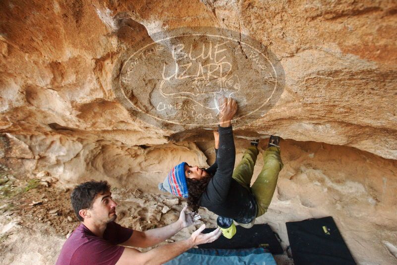 Bouldering in Hueco Tanks on 12/08/2018 with Blue Lizard Climbing and Yoga
Filename: SRM_20181208_1647420.jpg
Aperture: f/4.5
Shutter Speed: 1/250
Body: Canon EOS-1D Mark II
Lens: Canon EF 16-35mm f/2.8 L