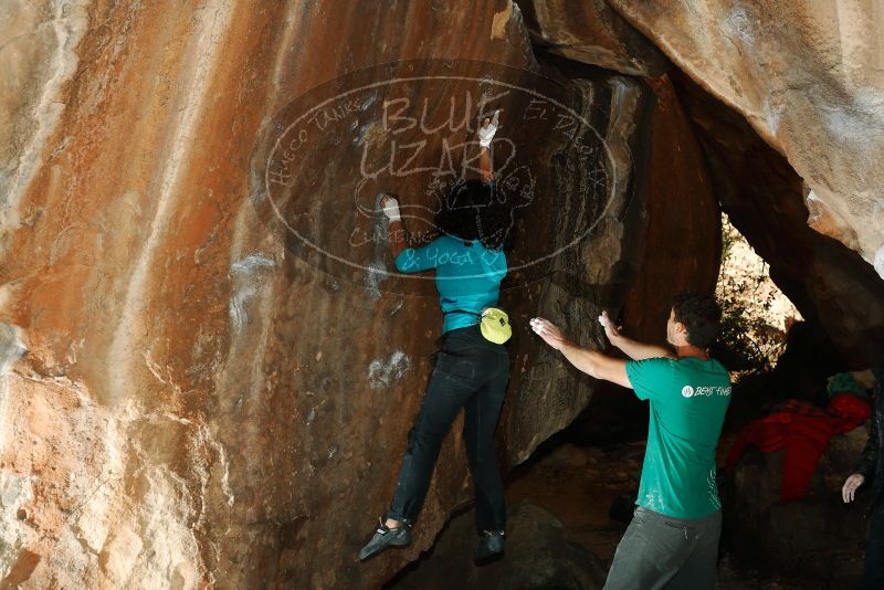 Bouldering in Hueco Tanks on 12/09/2018 with Blue Lizard Climbing and Yoga

Filename: SRM_20181209_1550510.jpg
Aperture: f/5.6
Shutter Speed: 1/250
Body: Canon EOS-1D Mark II
Lens: Canon EF 50mm f/1.8 II