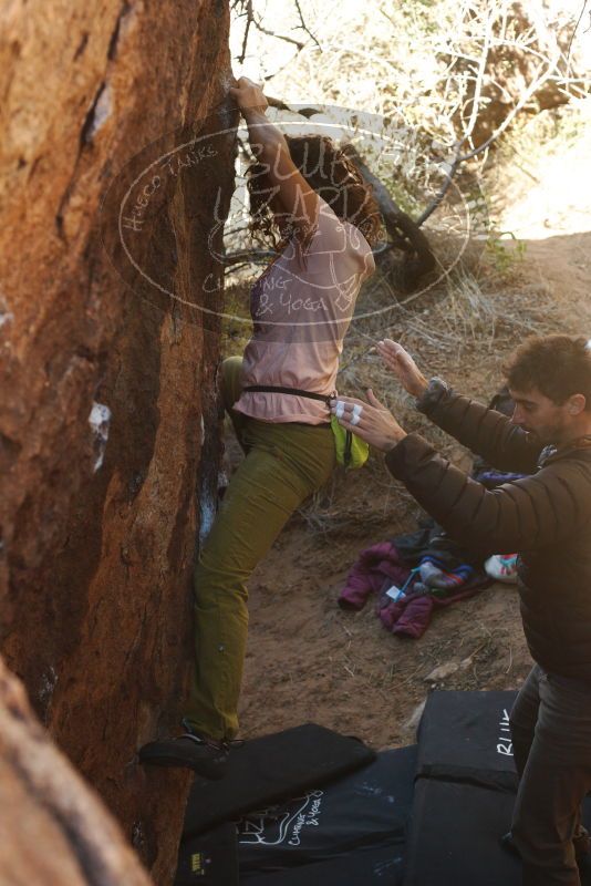 Bouldering in Hueco Tanks on 12/14/2018 with Blue Lizard Climbing and Yoga

Filename: SRM_20181214_1128150.jpg
Aperture: f/4.5
Shutter Speed: 1/250
Body: Canon EOS-1D Mark II
Lens: Canon EF 50mm f/1.8 II
