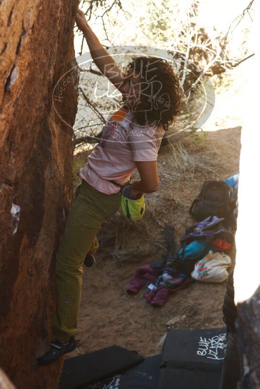 Bouldering in Hueco Tanks on 12/14/2018 with Blue Lizard Climbing and Yoga
Filename: SRM_20181214_1128220.jpg
Aperture: f/5.0
Shutter Speed: 1/250
Body: Canon EOS-1D Mark II
Lens: Canon EF 50mm f/1.8 II