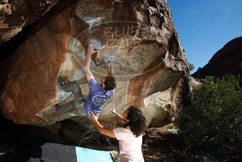 Bouldering in Hueco Tanks on 12/14/2018 with Blue Lizard Climbing and Yoga
Filename: SRM_20181214_1208490.jpg
Aperture: f/8.0
Shutter Speed: 1/250
Body: Canon EOS-1D Mark II
Lens: Canon EF 16-35mm f/2.8 L
