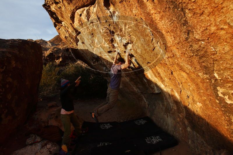 Bouldering in Hueco Tanks on 12/14/2018 with Blue Lizard Climbing and Yoga

Filename: SRM_20181214_1739150.jpg
Aperture: f/5.6
Shutter Speed: 1/250
Body: Canon EOS-1D Mark II
Lens: Canon EF 16-35mm f/2.8 L