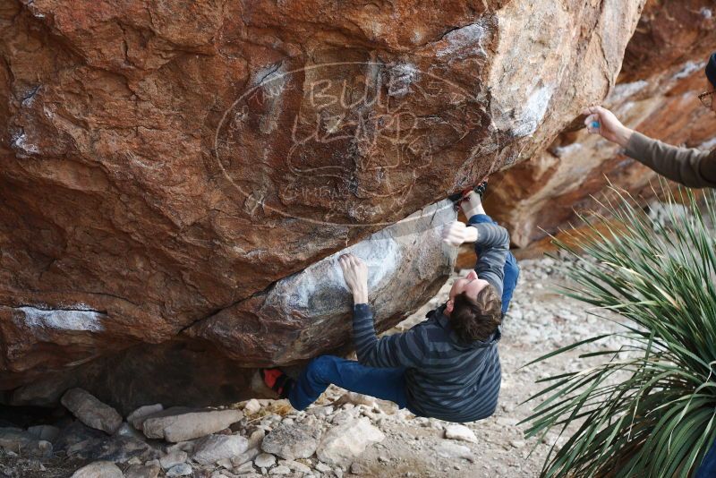 Bouldering in Hueco Tanks on 12/21/2018 with Blue Lizard Climbing and Yoga
Filename: SRM_20181221_1209190.jpg
Aperture: f/3.5
Shutter Speed: 1/320
Body: Canon EOS-1D Mark II
Lens: Canon EF 50mm f/1.8 II