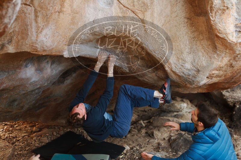 Bouldering in Hueco Tanks on 12/21/2018 with Blue Lizard Climbing and Yoga
Filename: SRM_20181221_1318090.jpg
Aperture: f/3.2
Shutter Speed: 1/250
Body: Canon EOS-1D Mark II
Lens: Canon EF 50mm f/1.8 II