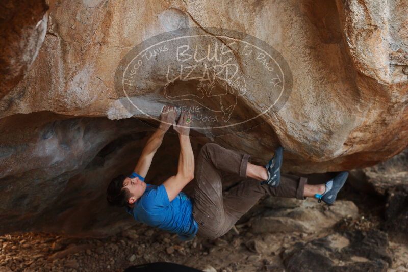 Bouldering in Hueco Tanks on 12/21/2018 with Blue Lizard Climbing and Yoga
Filename: SRM_20181221_1320050.jpg
Aperture: f/3.5
Shutter Speed: 1/250
Body: Canon EOS-1D Mark II
Lens: Canon EF 50mm f/1.8 II
