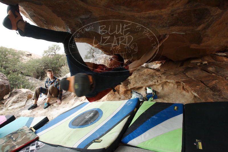 Bouldering in Hueco Tanks on 12/21/2018 with Blue Lizard Climbing and Yoga

Filename: SRM_20181221_1606500.jpg
Aperture: f/7.1
Shutter Speed: 1/250
Body: Canon EOS-1D Mark II
Lens: Canon EF 16-35mm f/2.8 L