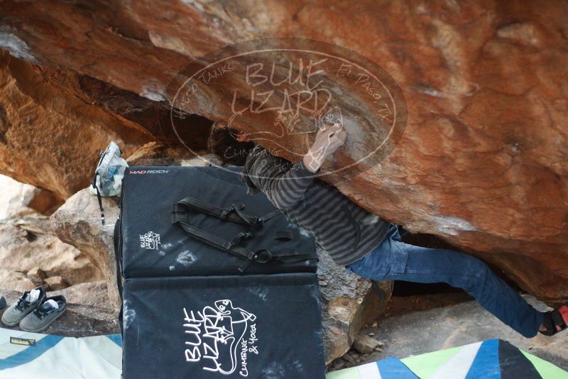 Bouldering in Hueco Tanks on 12/21/2018 with Blue Lizard Climbing and Yoga

Filename: SRM_20181221_1701380.jpg
Aperture: f/2.2
Shutter Speed: 1/250
Body: Canon EOS-1D Mark II
Lens: Canon EF 50mm f/1.8 II