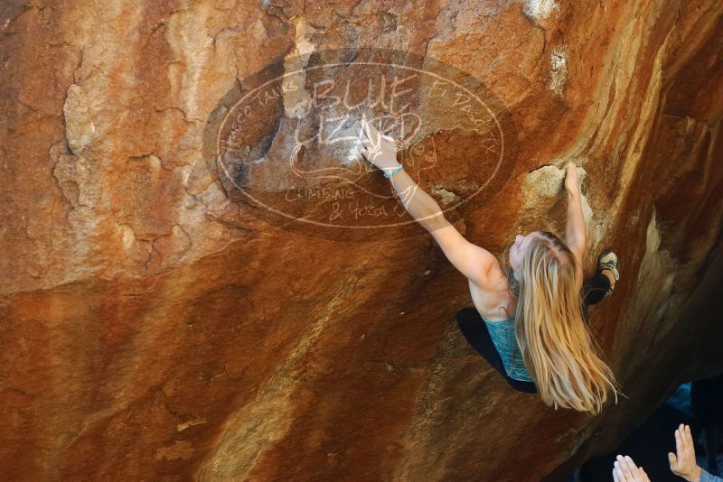 Bouldering in Hueco Tanks on 12/22/2018 with Blue Lizard Climbing and Yoga
Filename: SRM_20181222_1731290.jpg
Aperture: f/3.5
Shutter Speed: 1/400
Body: Canon EOS-1D Mark II
Lens: Canon EF 50mm f/1.8 II