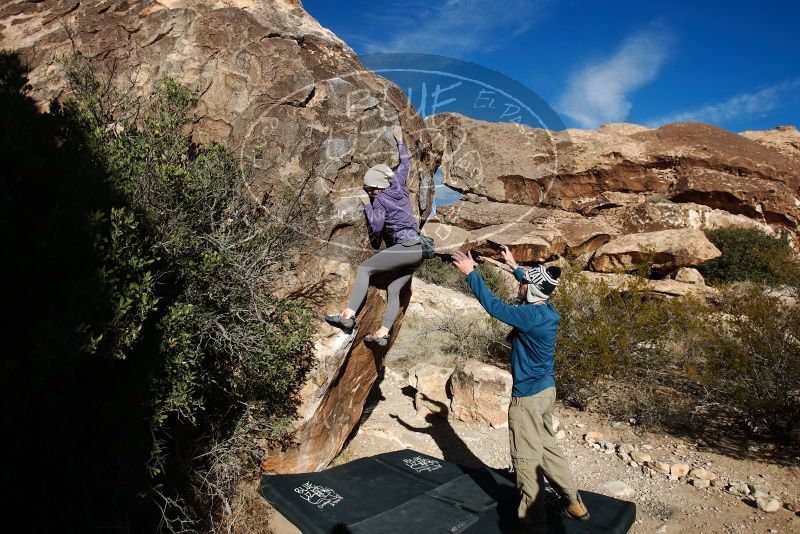 Bouldering in Hueco Tanks on 12/23/2018 with Blue Lizard Climbing and Yoga
Filename: SRM_20181223_1044410.jpg
Aperture: f/4.0
Shutter Speed: 1/1600
Body: Canon EOS-1D Mark II
Lens: Canon EF 16-35mm f/2.8 L