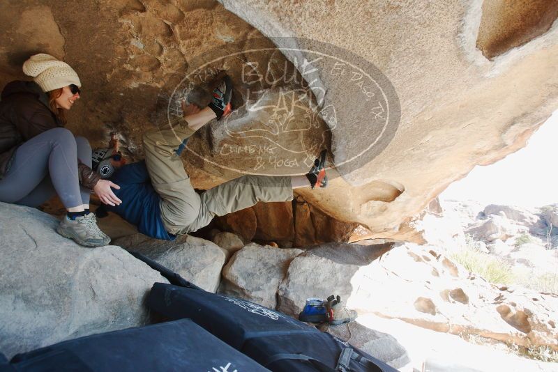Bouldering in Hueco Tanks on 12/23/2018 with Blue Lizard Climbing and Yoga
Filename: SRM_20181223_1211530.jpg
Aperture: f/5.6
Shutter Speed: 1/160
Body: Canon EOS-1D Mark II
Lens: Canon EF 16-35mm f/2.8 L