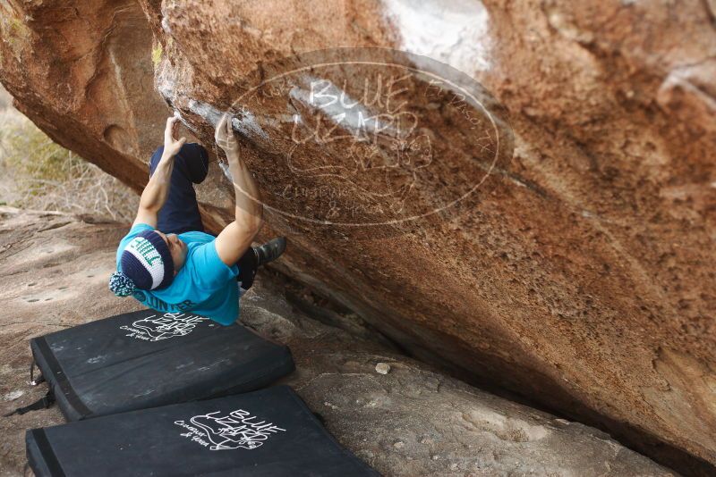 Bouldering in Hueco Tanks on 12/23/2018 with Blue Lizard Climbing and Yoga

Filename: SRM_20181223_1655210.jpg
Aperture: f/2.8
Shutter Speed: 1/250
Body: Canon EOS-1D Mark II
Lens: Canon EF 50mm f/1.8 II