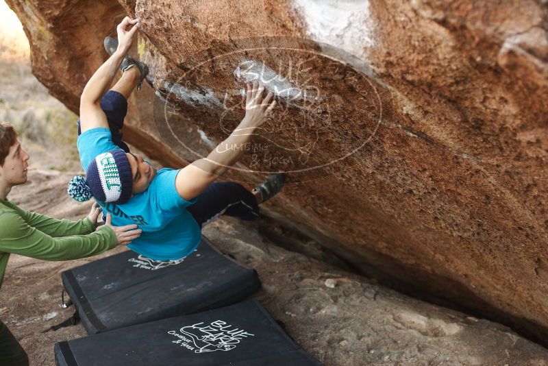 Bouldering in Hueco Tanks on 12/23/2018 with Blue Lizard Climbing and Yoga

Filename: SRM_20181223_1655370.jpg
Aperture: f/2.8
Shutter Speed: 1/320
Body: Canon EOS-1D Mark II
Lens: Canon EF 50mm f/1.8 II