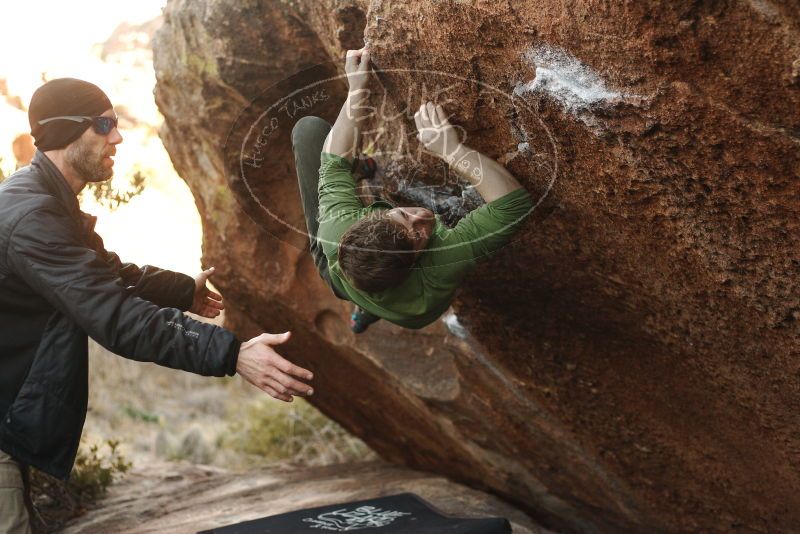 Bouldering in Hueco Tanks on 12/23/2018 with Blue Lizard Climbing and Yoga

Filename: SRM_20181223_1703010.jpg
Aperture: f/2.8
Shutter Speed: 1/400
Body: Canon EOS-1D Mark II
Lens: Canon EF 50mm f/1.8 II