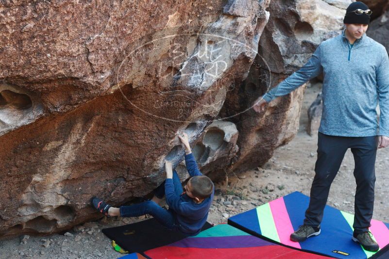 Bouldering in Hueco Tanks on 12/24/2018 with Blue Lizard Climbing and Yoga

Filename: SRM_20181224_1018540.jpg
Aperture: f/4.0
Shutter Speed: 1/200
Body: Canon EOS-1D Mark II
Lens: Canon EF 50mm f/1.8 II
