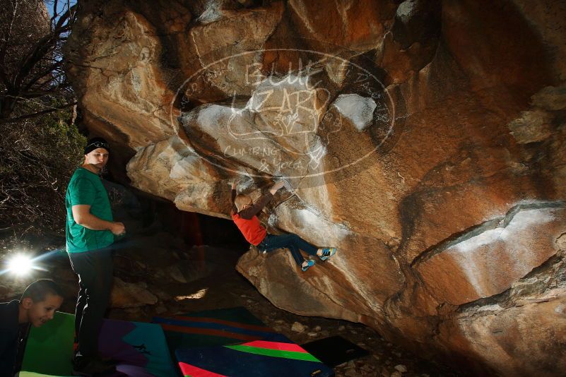 Bouldering in Hueco Tanks on 12/24/2018 with Blue Lizard Climbing and Yoga

Filename: SRM_20181224_1432100.jpg
Aperture: f/8.0
Shutter Speed: 1/250
Body: Canon EOS-1D Mark II
Lens: Canon EF 16-35mm f/2.8 L