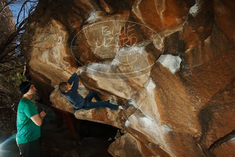 Bouldering in Hueco Tanks on 12/24/2018 with Blue Lizard Climbing and Yoga
Filename: SRM_20181224_1440490.jpg
Aperture: f/8.0
Shutter Speed: 1/250
Body: Canon EOS-1D Mark II
Lens: Canon EF 16-35mm f/2.8 L