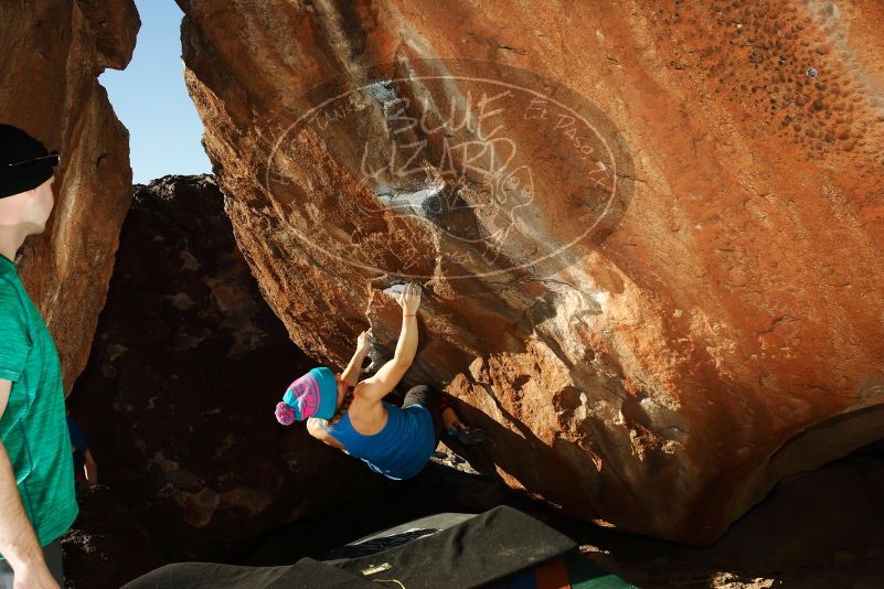 Bouldering in Hueco Tanks on 12/24/2018 with Blue Lizard Climbing and Yoga
Filename: SRM_20181224_1610500.jpg
Aperture: f/8.0
Shutter Speed: 1/250
Body: Canon EOS-1D Mark II
Lens: Canon EF 16-35mm f/2.8 L