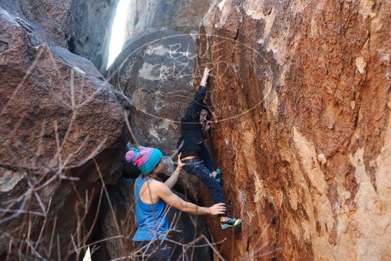 Bouldering in Hueco Tanks on 12/24/2018 with Blue Lizard Climbing and Yoga

Filename: SRM_20181224_1634420.jpg
Aperture: f/2.8
Shutter Speed: 1/200
Body: Canon EOS-1D Mark II
Lens: Canon EF 50mm f/1.8 II