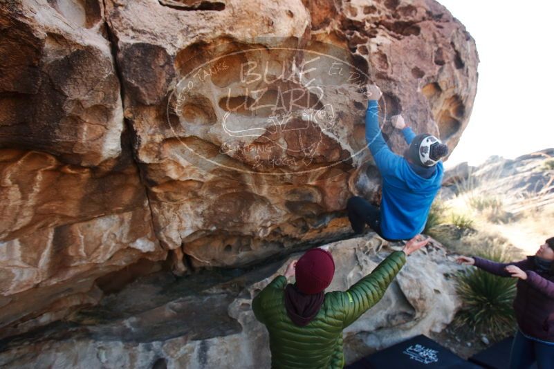 Bouldering in Hueco Tanks on 12/30/2018 with Blue Lizard Climbing and Yoga

Filename: SRM_20181230_1029280.jpg
Aperture: f/4.5
Shutter Speed: 1/400
Body: Canon EOS-1D Mark II
Lens: Canon EF 16-35mm f/2.8 L