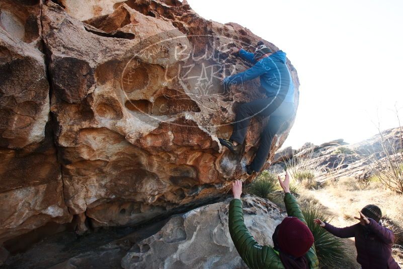 Bouldering in Hueco Tanks on 12/30/2018 with Blue Lizard Climbing and Yoga

Filename: SRM_20181230_1029360.jpg
Aperture: f/7.1
Shutter Speed: 1/200
Body: Canon EOS-1D Mark II
Lens: Canon EF 16-35mm f/2.8 L