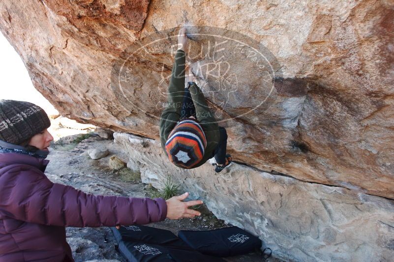 Bouldering in Hueco Tanks on 12/30/2018 with Blue Lizard Climbing and Yoga
Filename: SRM_20181230_1121240.jpg
Aperture: f/5.0
Shutter Speed: 1/250
Body: Canon EOS-1D Mark II
Lens: Canon EF 16-35mm f/2.8 L