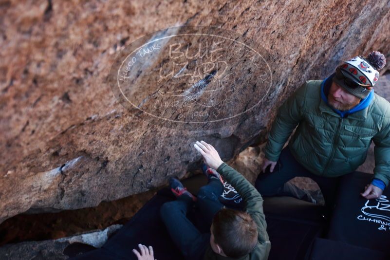 Bouldering in Hueco Tanks on 12/30/2018 with Blue Lizard Climbing and Yoga

Filename: SRM_20181230_1345461.jpg
Aperture: f/2.8
Shutter Speed: 1/250
Body: Canon EOS-1D Mark II
Lens: Canon EF 16-35mm f/2.8 L
