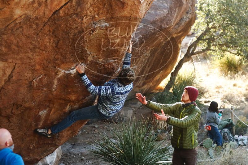 Bouldering in Hueco Tanks on 12/30/2018 with Blue Lizard Climbing and Yoga

Filename: SRM_20181230_1538440.jpg
Aperture: f/3.2
Shutter Speed: 1/400
Body: Canon EOS-1D Mark II
Lens: Canon EF 50mm f/1.8 II