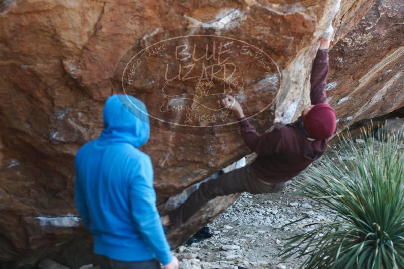 Bouldering in Hueco Tanks on 12/30/2018 with Blue Lizard Climbing and Yoga

Filename: SRM_20181230_1601570.jpg
Aperture: f/3.2
Shutter Speed: 1/250
Body: Canon EOS-1D Mark II
Lens: Canon EF 50mm f/1.8 II