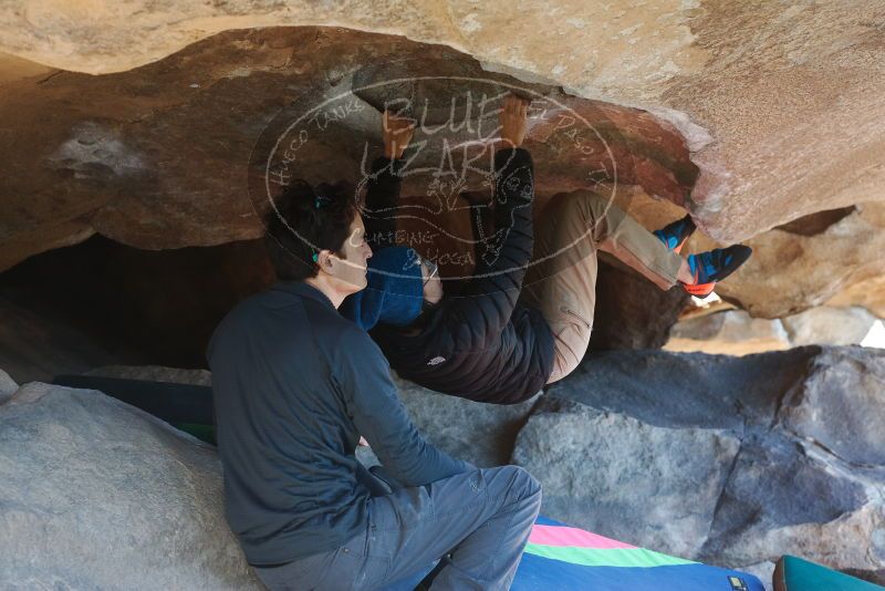 Bouldering in Hueco Tanks on 12/31/2018 with Blue Lizard Climbing and Yoga

Filename: SRM_20181231_1510580.jpg
Aperture: f/4.0
Shutter Speed: 1/320
Body: Canon EOS-1D Mark II
Lens: Canon EF 50mm f/1.8 II