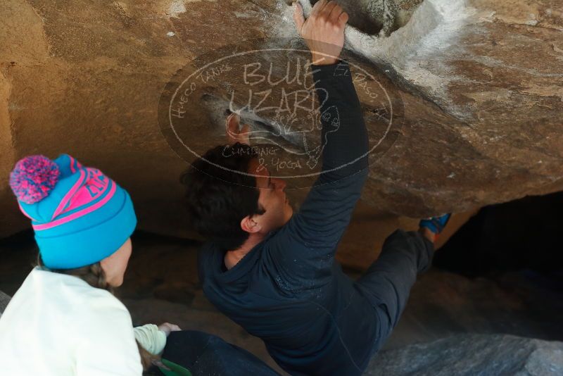 Bouldering in Hueco Tanks on 12/31/2018 with Blue Lizard Climbing and Yoga

Filename: SRM_20181231_1523320.jpg
Aperture: f/4.0
Shutter Speed: 1/250
Body: Canon EOS-1D Mark II
Lens: Canon EF 50mm f/1.8 II