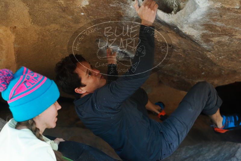 Bouldering in Hueco Tanks on 12/31/2018 with Blue Lizard Climbing and Yoga

Filename: SRM_20181231_1523321.jpg
Aperture: f/4.0
Shutter Speed: 1/250
Body: Canon EOS-1D Mark II
Lens: Canon EF 50mm f/1.8 II