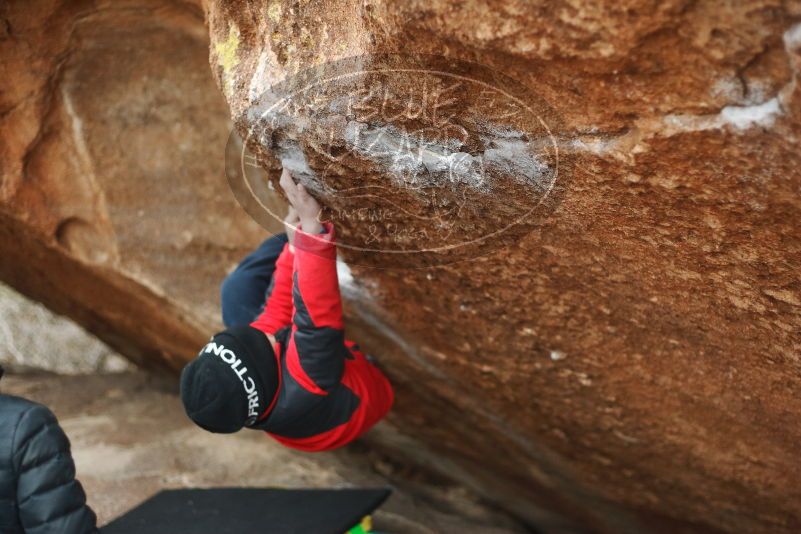 Bouldering in Hueco Tanks on 01/02/2019 with Blue Lizard Climbing and Yoga
Filename: SRM_20190102_1710530.jpg
Aperture: f/2.2
Shutter Speed: 1/250
Body: Canon EOS-1D Mark II
Lens: Canon EF 50mm f/1.8 II