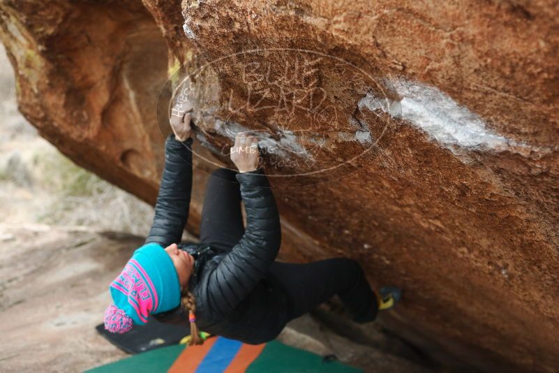 Bouldering in Hueco Tanks on 01/02/2019 with Blue Lizard Climbing and Yoga
Filename: SRM_20190102_1714210.jpg
Aperture: f/3.2
Shutter Speed: 1/250
Body: Canon EOS-1D Mark II
Lens: Canon EF 50mm f/1.8 II