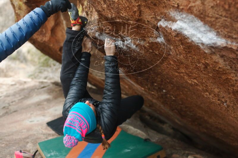 Bouldering in Hueco Tanks on 01/02/2019 with Blue Lizard Climbing and Yoga

Filename: SRM_20190102_1714310.jpg
Aperture: f/3.2
Shutter Speed: 1/250
Body: Canon EOS-1D Mark II
Lens: Canon EF 50mm f/1.8 II