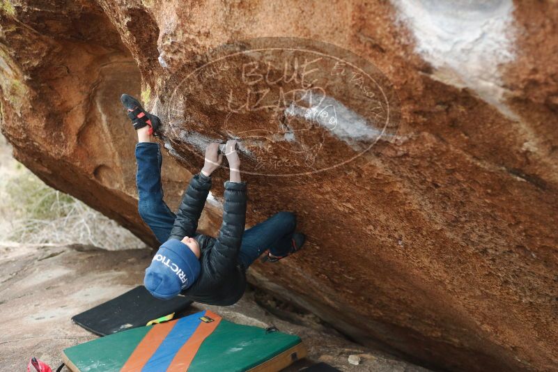 Bouldering in Hueco Tanks on 01/02/2019 with Blue Lizard Climbing and Yoga
Filename: SRM_20190102_1715150.jpg
Aperture: f/3.2
Shutter Speed: 1/250
Body: Canon EOS-1D Mark II
Lens: Canon EF 50mm f/1.8 II