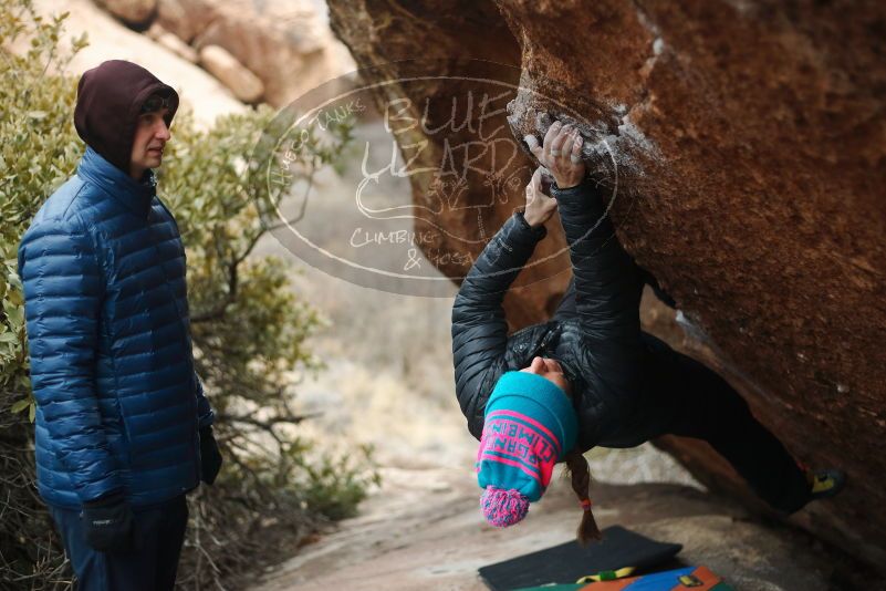 Bouldering in Hueco Tanks on 01/02/2019 with Blue Lizard Climbing and Yoga
Filename: SRM_20190102_1717460.jpg
Aperture: f/2.2
Shutter Speed: 1/320
Body: Canon EOS-1D Mark II
Lens: Canon EF 50mm f/1.8 II