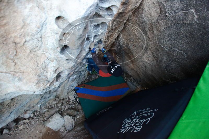 Bouldering in Hueco Tanks on 01/01/2019 with Blue Lizard Climbing and Yoga

Filename: SRM_20190101_1022140.jpg
Aperture: f/2.8
Shutter Speed: 1/200
Body: Canon EOS-1D Mark II
Lens: Canon EF 16-35mm f/2.8 L