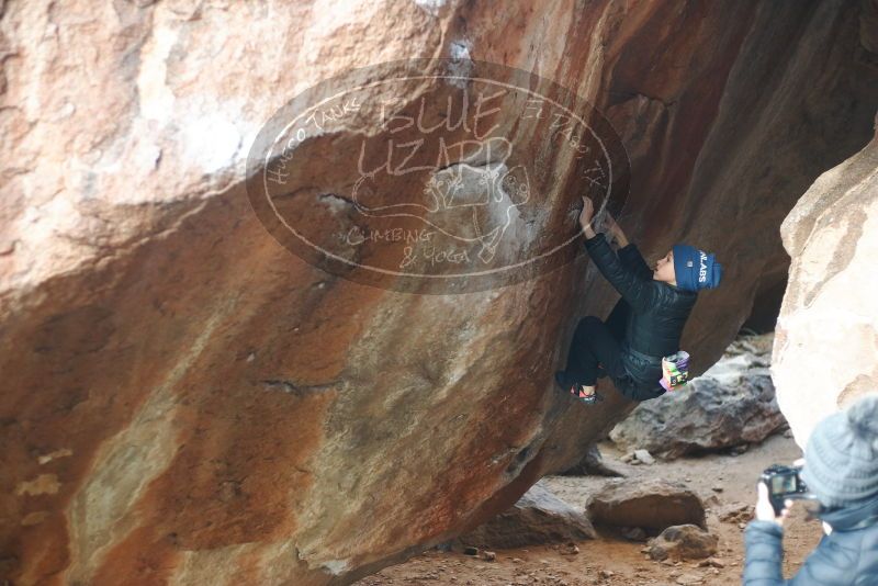 Bouldering in Hueco Tanks on 01/01/2019 with Blue Lizard Climbing and Yoga
Filename: SRM_20190101_1126380.jpg
Aperture: f/2.5
Shutter Speed: 1/250
Body: Canon EOS-1D Mark II
Lens: Canon EF 50mm f/1.8 II
